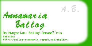 annamaria ballog business card